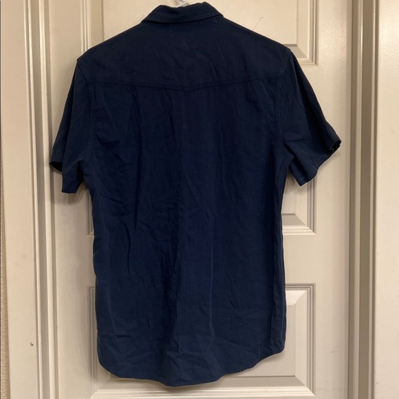 Lucky Brand Western Short Sleeve Shirt in Navy, Men's Size Small, NWT - Picture 6 of 7